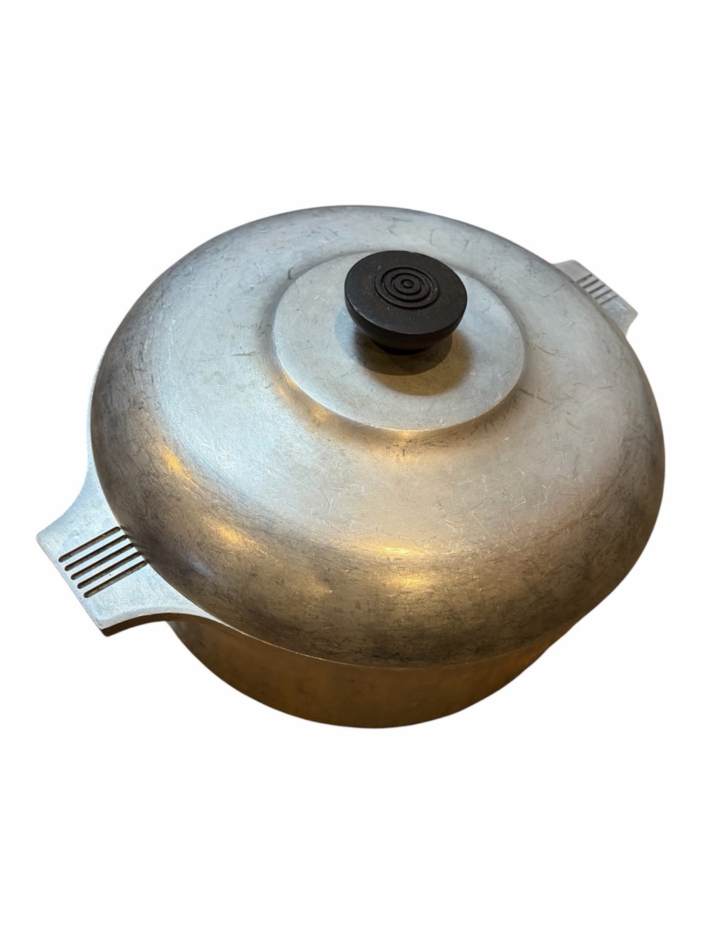 Classic Aluminum Cooking Pot with Lid — Silver